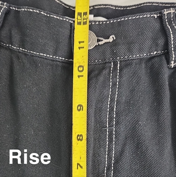 NWOT Garage Carpenter Pants Size 5 White Stitching | Wide Leg.| Goth Streetwear - Picture 10 of 16